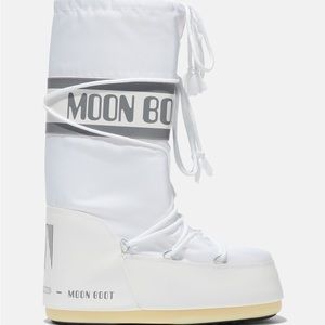 MOONBOOTS ICON WHITE NYLON BOOTS